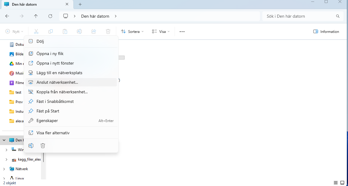 Anslut nätverksenhet
